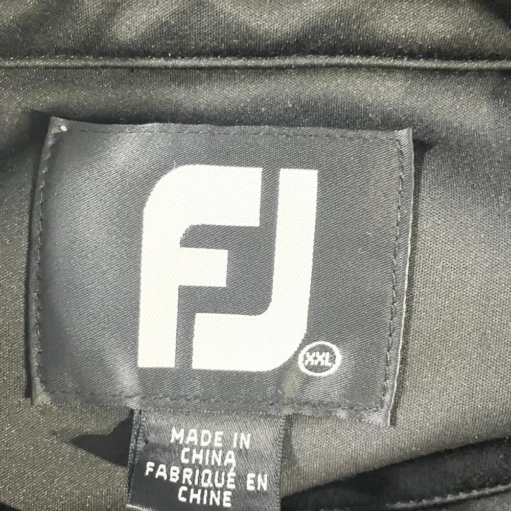 FootJoy Jacket Mens 2XL Black‎ Golf Windbreaker Full Zip Burning Tree
